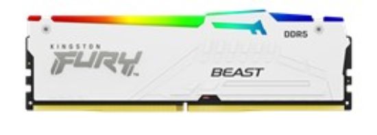 Obrázek KINGSTON DIMM DDR5 32GB 6000MT/s CL36 FURY Beast Bílá RGB EXPO
