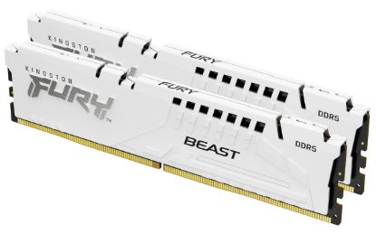 Obrázek KINGSTON DIMM DDR5 64GB (Kit of 2) 6400MT/s CL32 ECC FURY Beast XMP Bílá