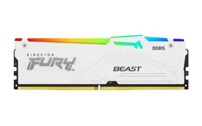 Obrázek KINGSTON DIMM DDR5 32GB 6400MT/s CL32 Non-ECC FURY Beast RGB EXPO, Bílá