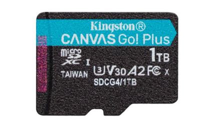 Obrázek Kingston MicroSDXC karta 1TB Canvas Go! Plus, R:200/W:160MB/s, Class 10, UHS-I, U3, V30, A2 + Adaptér