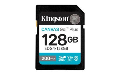 Obrázek Kingston SDXC karta 128GB Canvas Go! Plus, R:200/W:160MB/s, Class 10, UHS-I, U3, V30
