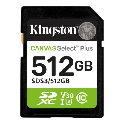 Obrázek Kingston SDXC karta 512GB Canvas Select Plus, U1, V10, A1