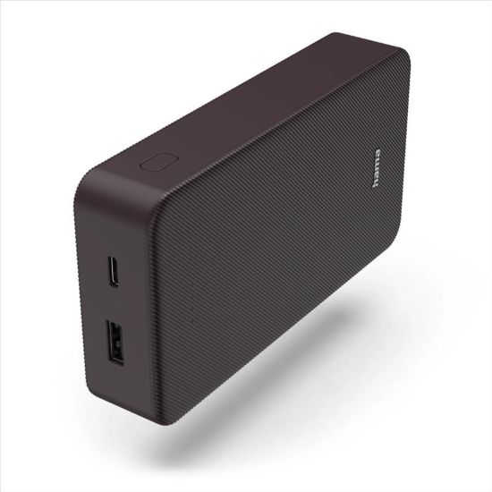 Obrázek Hama Colour 20, powerbanka 20000 mAh, 3 A, výstup: USB-C, USB-A, slivková ( povidlová )
