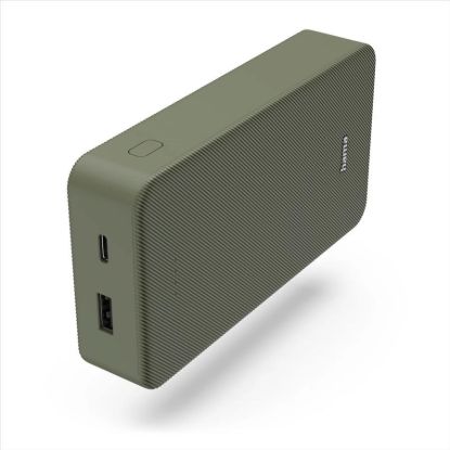 Obrázek Hama Colour 20, powerbanka 20000 mAh, 3 A, výstup: USB-C, USB-A, zelená