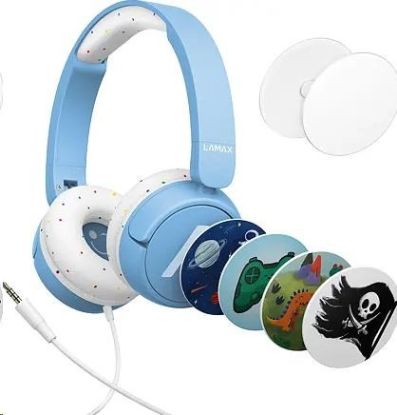 Obrázek LAMAX SoundKid1 - náhlavní sluchátka - modrá
