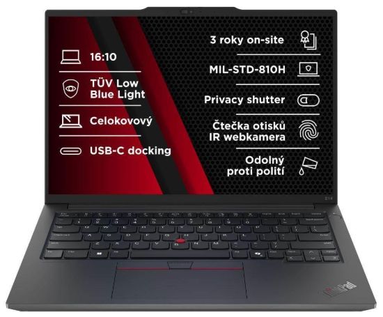 Obrázek LENOVO NTB ThinkPad E14 AMD G6 - Ryzen3 7335U,14" WUXGA,8GB,512SSD,IRcam,W11P