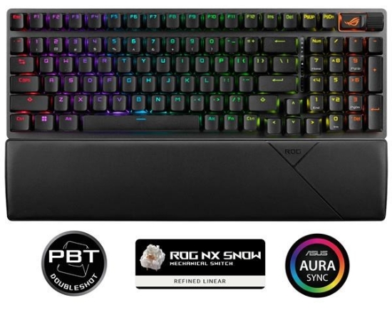 Obrázek ASUS klávesnice ROG Strix Scope II 96 Wireless (ROG NX Snow) - CZ/SK