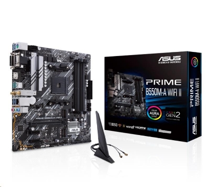 Obrázek ASUS MB Sc AM4 PRIME B550M-A WIFI II, AMD B550, 4xDDR4, 1xHDMI, 1xDVI, 1xVGA, WI-FI, mATX