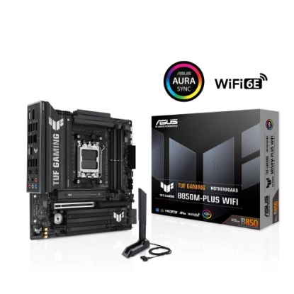 Obrázek ASUS MB Sc AM5 TUF GAMING B850M-PLUS WIFI, AMD B850, 4xDDR5, 1xDP, 1xHDMI, WiFi, mATX