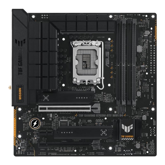 Obrázek ASUS MB Sc LGA1700 TUF GAMING B760M-BTF WIFI D4, Intel B760, 4xDDR4, 1xDP, 1xHDMI, WI-FI