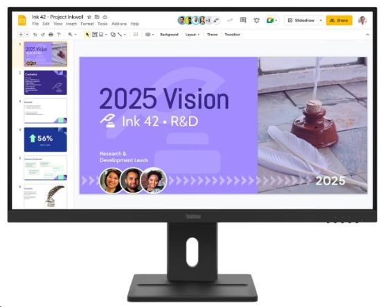 Obrázek LENOVO LCD E27Q-40 - 27",IPS,16:9,2560x1440,100Hz,350cd/m2,1500:1,4ms(GtG),VGA,DP,2x HDMI (TMDS),USB Hub,Pivot