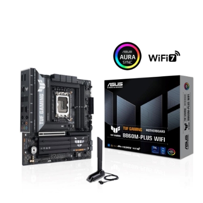 Obrázek ASUS MB Sc LGA1851 TUF GAMING B860M-PLUS WIFI, Intel B860, 4xDDR5, 1xThunderbolt, 1xDP, 1xHDMI, WiFi, mATX