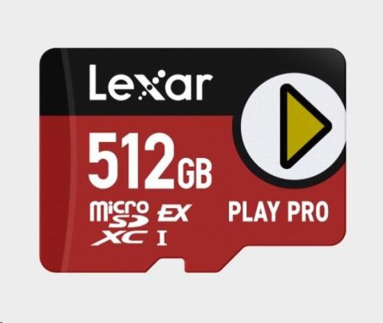 Obrázek Lexar microSD Express I PLAY Pro Express 7.1, R900/W600 C10 U3 (UHS-I) 512GB