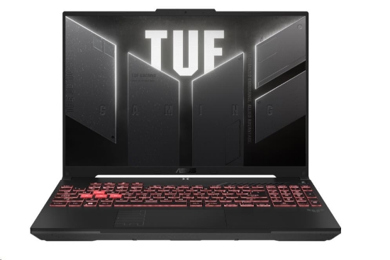 Obrázek ASUS NTB TUF Gaming A16 (FA607NU-RL061), R5-7535HS, 16" 1920 x 1200, 16GB, 512GB SSD, Radeon+RTX 4050, No OS, Gray