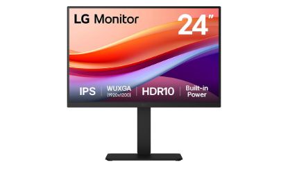 Obrázek LG MT IPS LCD 23,8" 24BA55W-B - IPS panel, 1920x1200, 75Hz, HDMI, DP, USB 2.0, repro, pivot