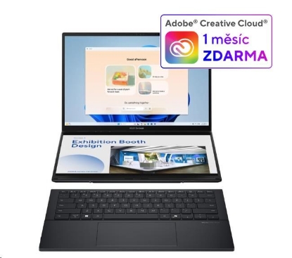 Obrázek ASUS NTB Zenbook Duo (UX8406CA-OLED088W), Ultra 7 255H, 14" 3K, 32GB, 1TB SSD, Intel Arc, W11 Home, Inkwell Gray