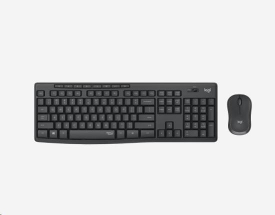 Obrázek Logitech Silent Wireless Combo MK295, bezdrátová klávesnice + myš, 2.4 GHz, CZ/SK, Graphite