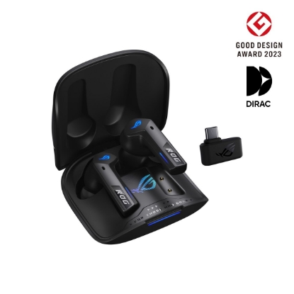 Obrázek ASUS sluchátka ROG Cetra Speednova, bezdrátové špunty, BT + RF 2.4 GHz, černá