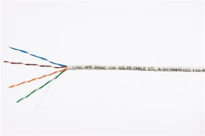 Obrázek UTP kabel LYNX, Cat5E, drát, PVC, Dca, šedý, 100m