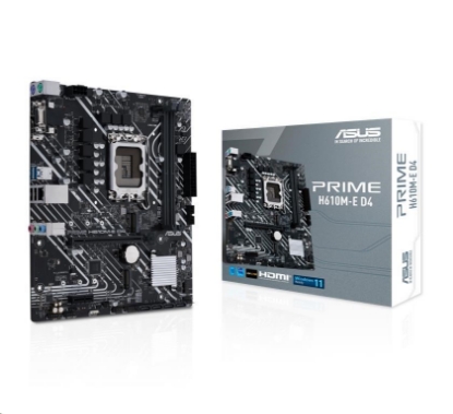 Obrázek BAZAR - ASUS MB Sc LGA1700 PRIME H610M-E DDR4, Intel H610, 2xDDR4, 1xDP, 1xHDMI, 1xVGA, mATX - (Bez příslušenství)