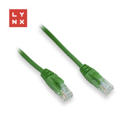 Obrázek LYNX UTP patch kabel Cat5e, PVC, CCA, 20m, zelený