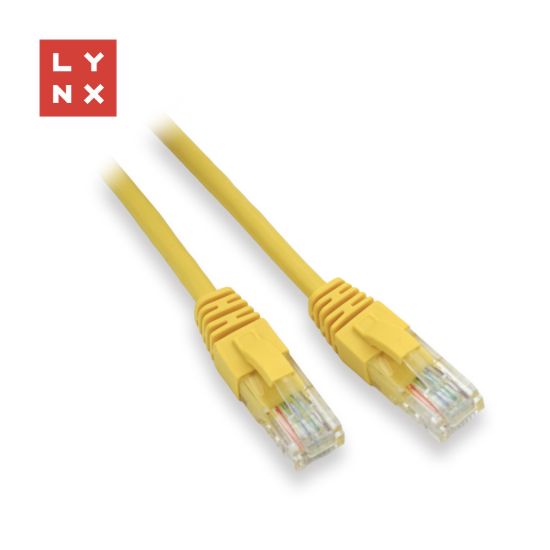 Obrázek LYNX UTP patch kabel Cat5e, PVC, CCA, 10m, žlutý