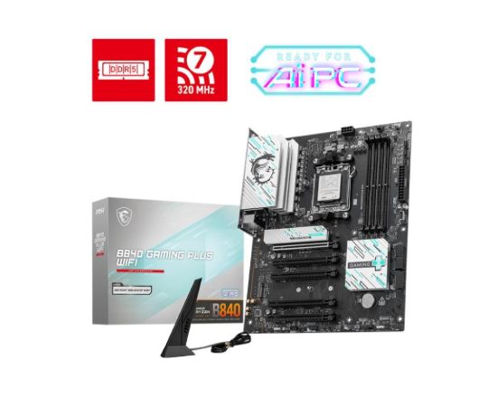 Obrázek MSI MB Sc AM5 B840 GAMING PLUS WIFI, AMD B840, 4xDDR5, 1xHDMI, WiFi, ATX