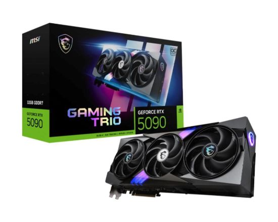 Obrázek MSI VGA NVIDIA GeForce RTX 5090 32G GAMING TRIO OC, RTX 5090, 32GB GDDR7, 3xDP, 1xHDMI