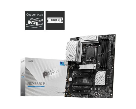 Obrázek MSI MB Sc LGA1700 PRO B760-P II, Intel B760, 4xDDR5, 1xDP, 1xHDMI