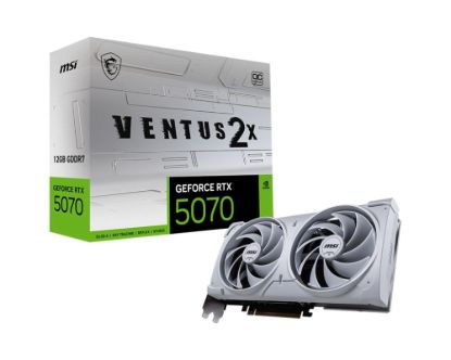 Obrázek MSI VGA NVIDIA GeForce RTX 5070 12G VENTUS 2X OC WHITE, RTX 5070, 12GB GDDR7, 3xDP, 1xHDMI