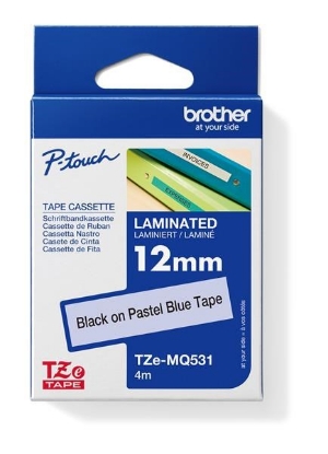 Obrázek BROTHER Originální kazeta s páskou Brother TZe-MQ531 - černá na pastelově modré, 12 mm