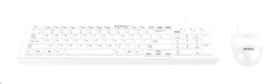 Obrázek MSI set klávesnice a myši SK9626W, drátová, CZ/SK lokalizace, bílá