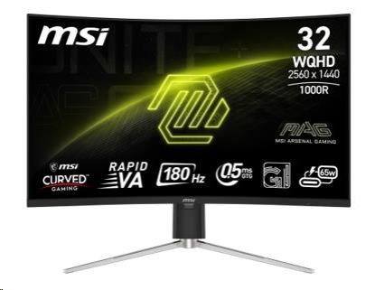 Obrázek MSI LCD MAG 325CQRF QD E2, 31.5", 2560x1440, Rapid VA, 180Hz, 0,5ms, VESA 100x100, Black
