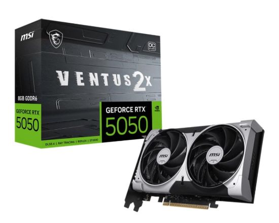 Obrázek MSI VGA NVIDIA GeForce RTX 5050 8G VENTUS 2X OC, RTX 5050, 8GB GDDR6, 3xDP, 1xHDMI