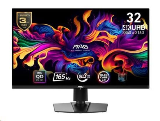 Obrázek MSI LCD MAG 321UP QD-OLED, 31.5", 3840x2160, QD-OLED, 0,03ms, VESA 100x100, Black