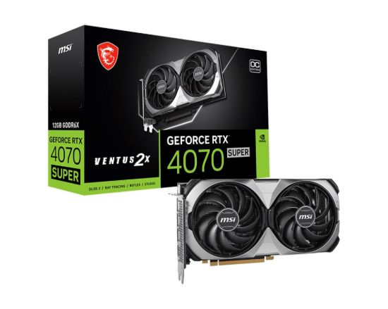 Obrázek BAZAR - MSI VGA NVIDIA GeForce RTX 4070 SUPER 12G VENTUS 2X OC, 12G GDDR6X, 3xDP, 1xHDMI - Po opravě (Bez příšlušenství)