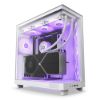 Obrázek NZXT skříň H6 Flow RGB dvoukomorová / MidT / 3 x 120mm RGB fan / 2xUSB 3.2 / USB- C / prosklená / bílá
