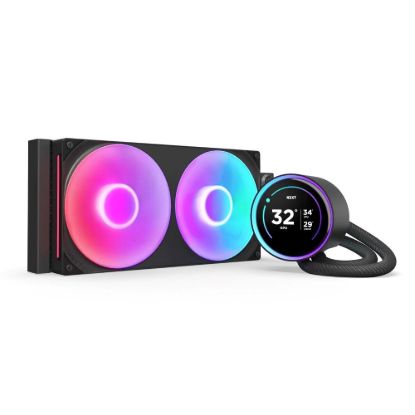 Obrázek NZXT vodní chladič Kraken 280 ELITE RGB / 2x140mm RGB fan / 4-pin PWM / LCD disp. / 6 let