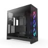 Obrázek NZXT skříň H9 Flow RGB dvoukomorová ATX / 1 x 140 RGB mm / 1x 120mm RGB fan / prosklená / černá