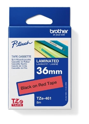 Obrázek BROTHER TZE461 - kazeta TZ šířky 36mm, laminovaná TZE-461, červená/černé písmo