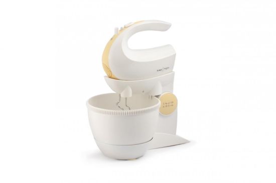 Obrázek Orava SL-200 C ruční šlehač s nádobou, 300 W, 85 dB, 5 rychlostí, mísa 2.5 l, pulzní spínač, bílá