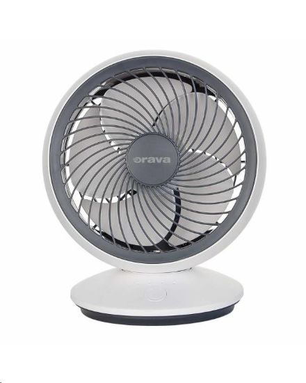 Obrázek Orava SF-5 mini stolní ventilátor, 4 W, oscilace, USB nabíjení, 3 rychlosti, průměr 15 cm