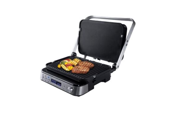 Obrázek Orava Grillchef-3 elektrický kontaktní gril, 2000 W, LCD displej, časovač, digitální ovládání