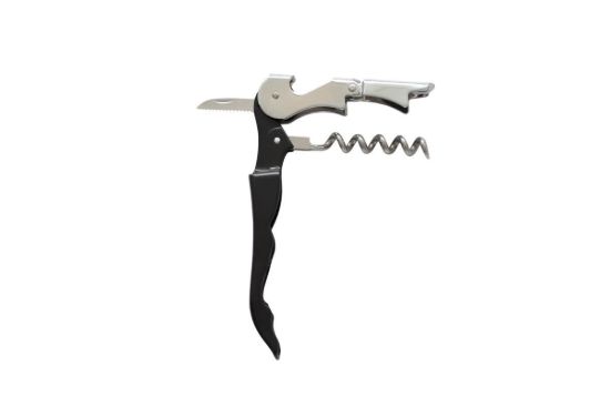 Obrázek Orava WO-8 pákový otvírák na víno a pivo, dvoustupňový, praktický nožík, černá