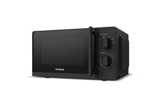 Obrázek Orava mikrovlnná trouba, 700 W, 20 l, 6 úrovní mikrovlnného výkonu, černá