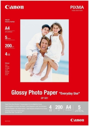 Obrázek Canon fotopapír GP-501 A4, 10x15 cm, lesklý, 5 ks, 210g
