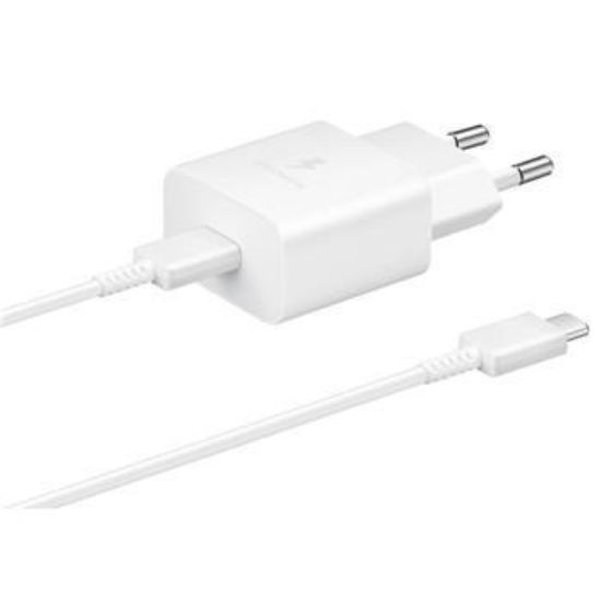Obrázek Samsung cestovní nabíječka EP-T1510XWE, PD, 15W, kabel USB-C, bílá