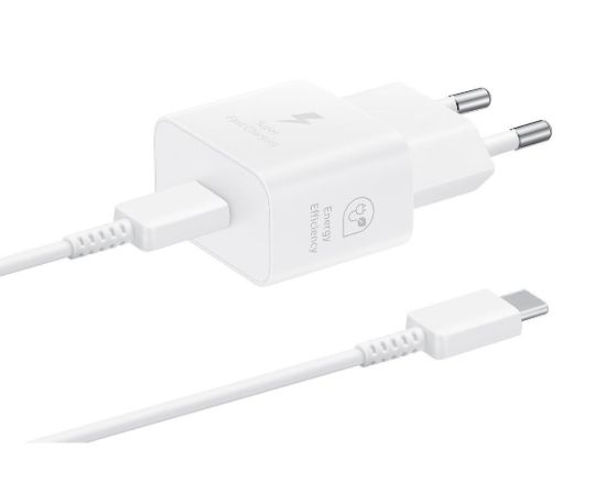 Obrázek Samsung síťová nabíječka EP-T2510XWE + kabel USB-C, 25W, bílá