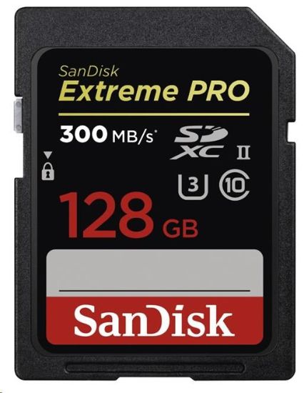 Obrázek SanDisk SDXC karta 128GB Extreme Pro (300MB/s UHS-II)