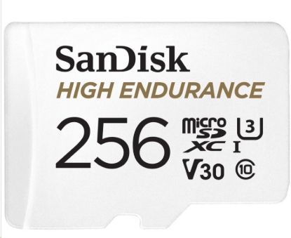 Obrázek SanDisk MicroSDXC karta 256GB High Endurance (R:100/W:40 MB/s, Class 10, U3 V30) + adaptér